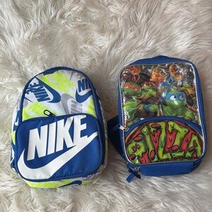 Nike and ninja turtles boys lunchboxes